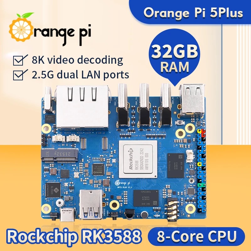 Orange Pi 5 Plus 4 8 16 32GB R - огляд і ціна Orange Pi 5 Plus 32Gb